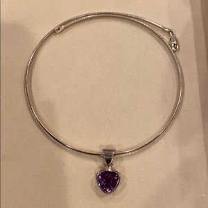Amethyst pendant necklace